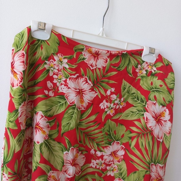 Jones New York Signature Women's Tropical Floral Silk Fabric Blouse/Skirt Set - Picture 12 of 17
